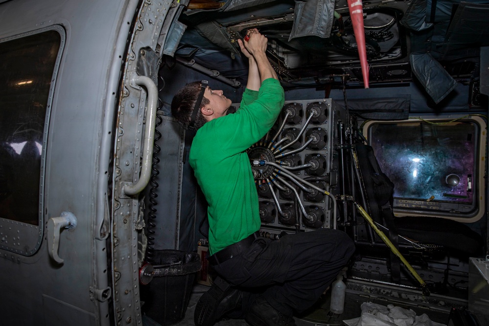 Abraham Lincoln Conducts Routine Maintenance