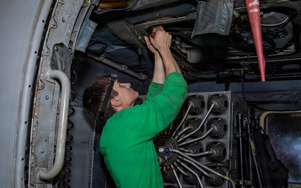 Abraham Lincoln Conducts Routine Maintenance