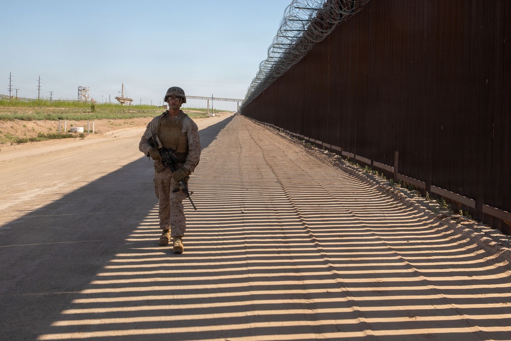 Marines patrol the southern border