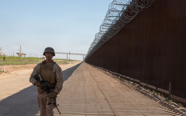 Marines patrol the southern border