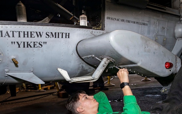 Abraham Lincoln Conducts Routine Maintenance