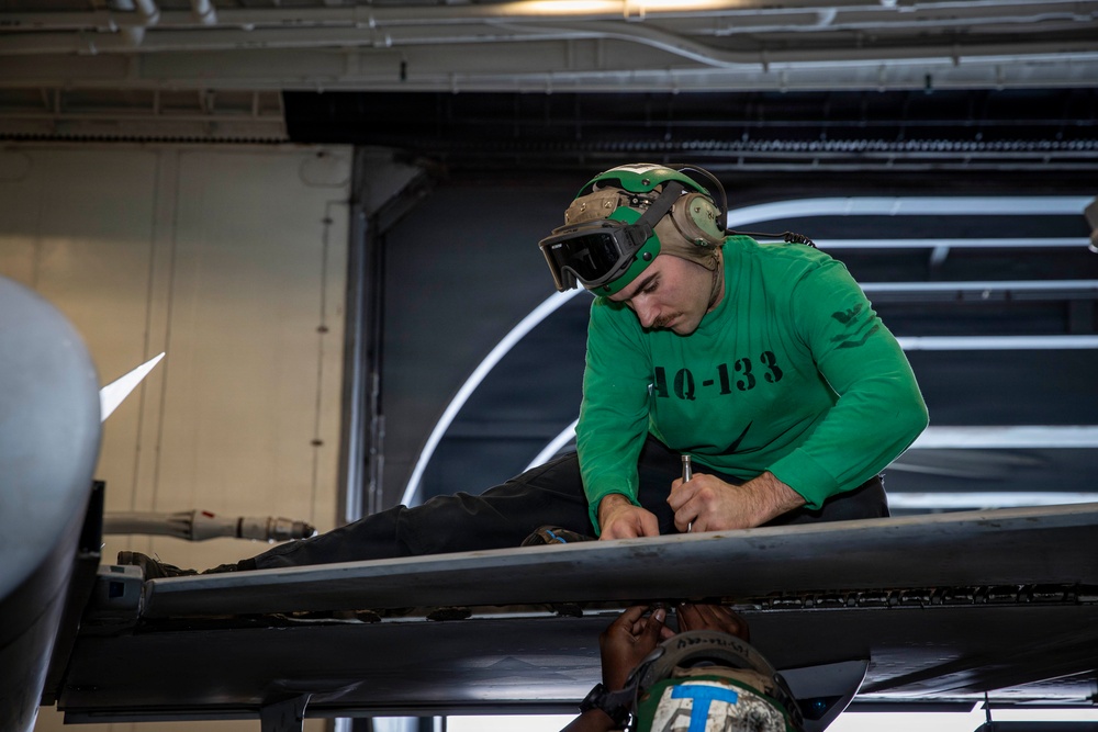 Abraham Lincoln Conducts Routine Maintenance