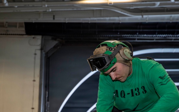 Abraham Lincoln Conducts Routine Maintenance