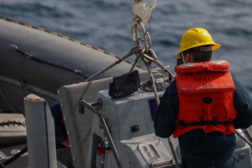 Spruance conducts routine operations