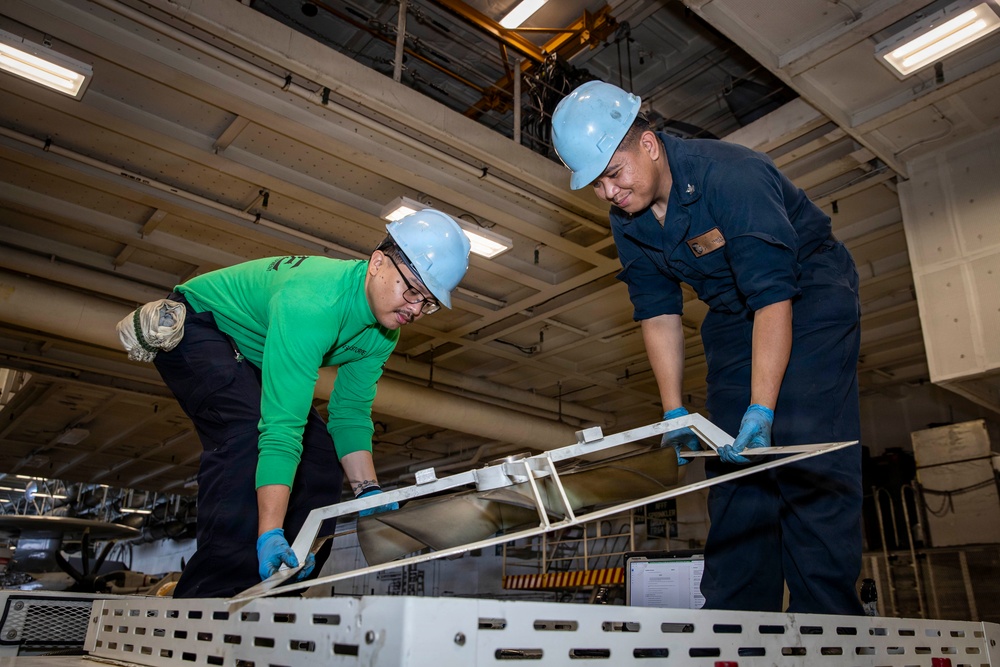 Abraham Lincoln Conducts Routine Maintenance