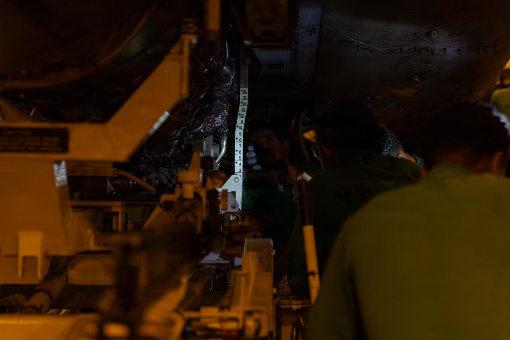 Abraham Lincoln Conducts Routine Aircraft Maintenance