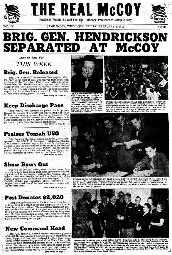 This Month in Fort McCoy History — February