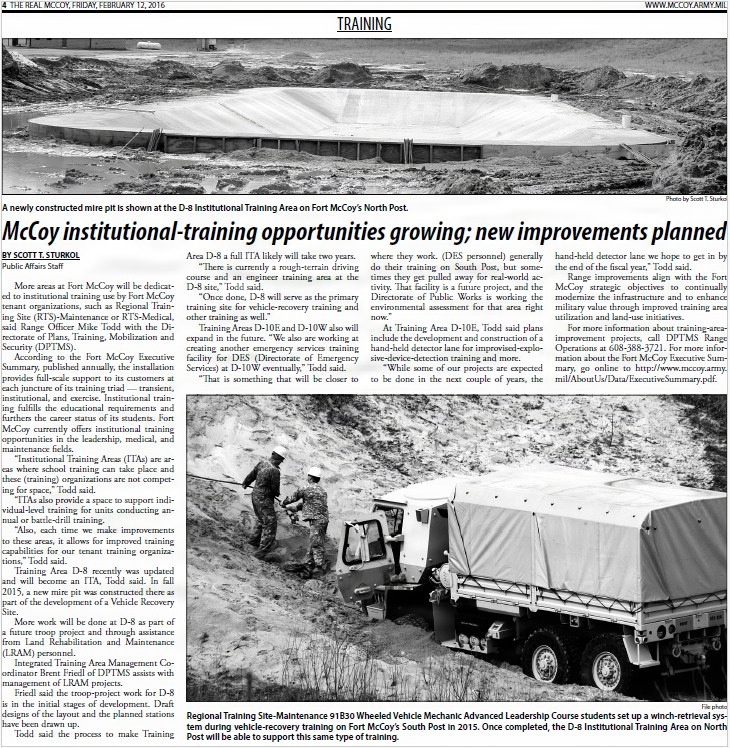 This Month in Fort McCoy History — February