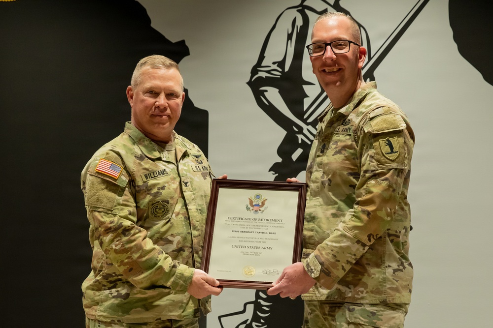 Missouri National Guard Soldier Retires after 21 Years of Military Service