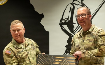 Missouri National Guard Soldier Retires after 21 Years of Military Service