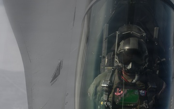 Refueling F-16 Fighting Falcons