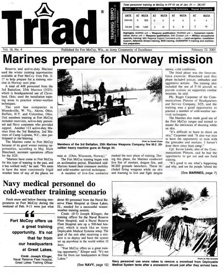 This Month in Fort McCoy History — February