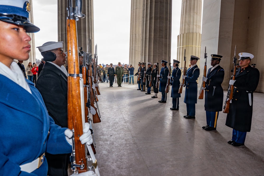 Armed Forces Full Honors Wreath Ceremony honoring President Abraham Lincoln