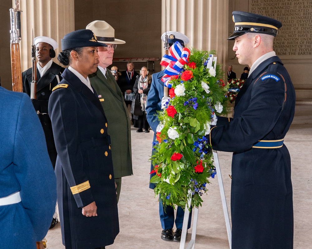 Armed Forces Full Honors Wreath Ceremony honoring President Abraham Lincoln