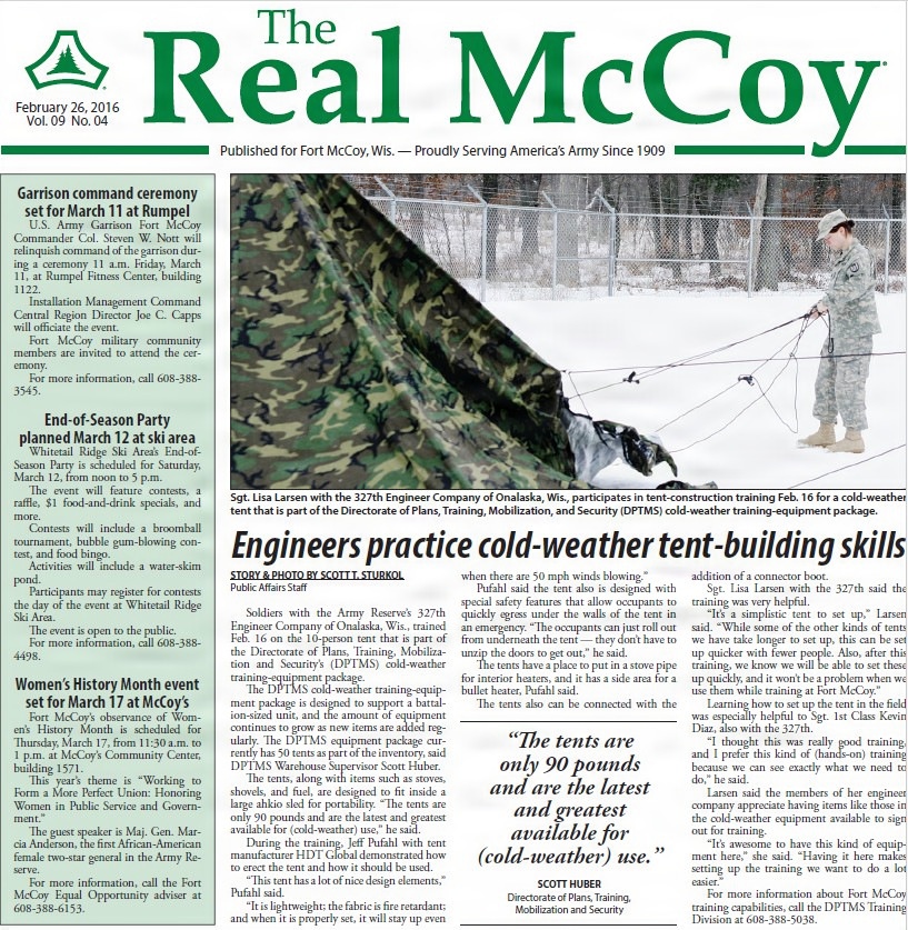 This Month in Fort McCoy History — February