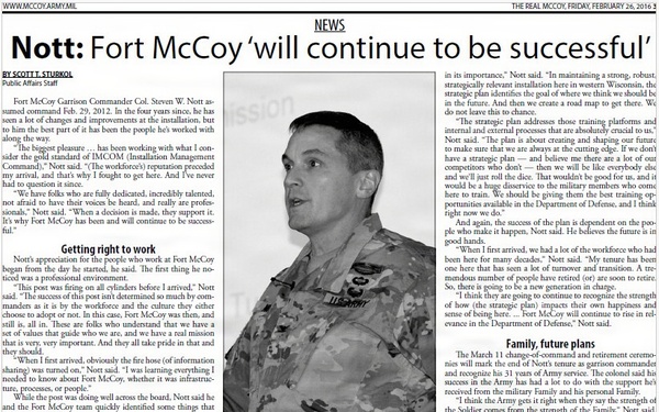 This Month in Fort McCoy History — February