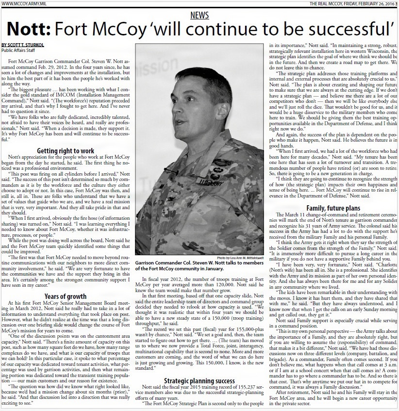 This Month in Fort McCoy History — February
