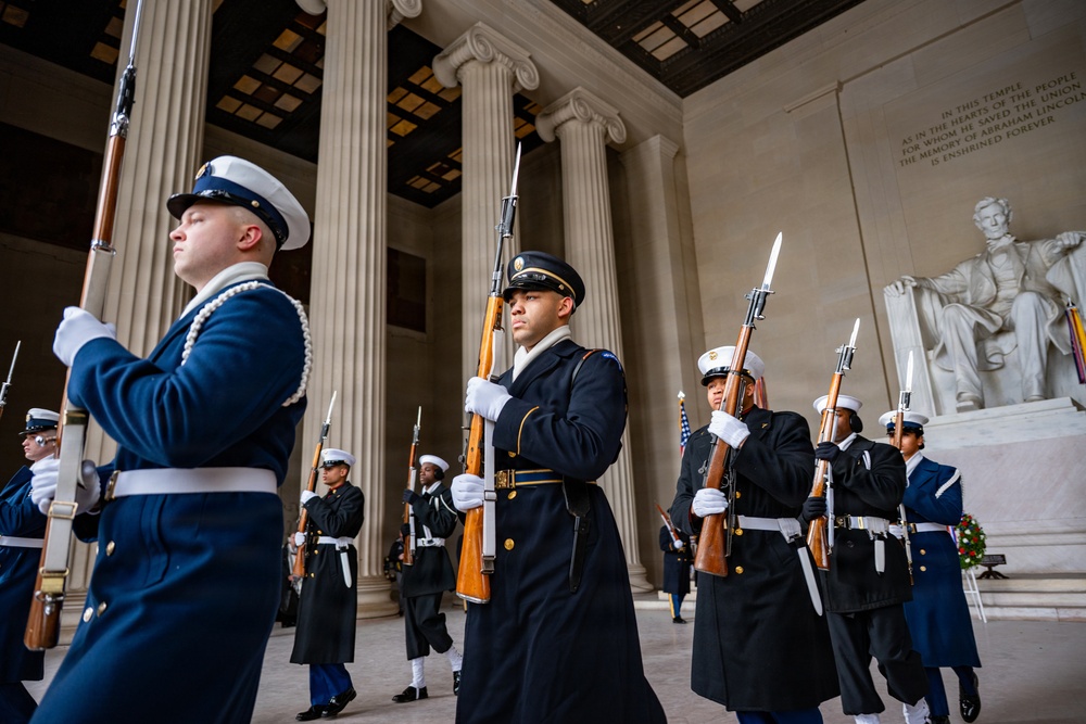 Armed Forces Full Honors Wreath Ceremony honoring President Abraham Lincoln