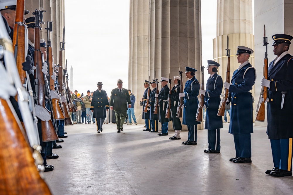 Armed Forces Full Honors Wreath Ceremony honoring President Abraham Lincoln
