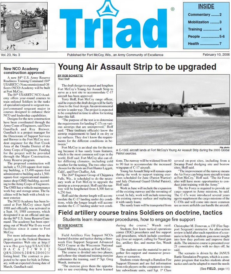 This Month in Fort McCoy History — February