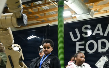 Patrick Henry K-8 School visits JBA for base tour