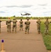 Soldiers with 13th Battalion, 100th Regiment hold slingload training at McCoy; Wisconsin National Guard Black Hawks, crews assist