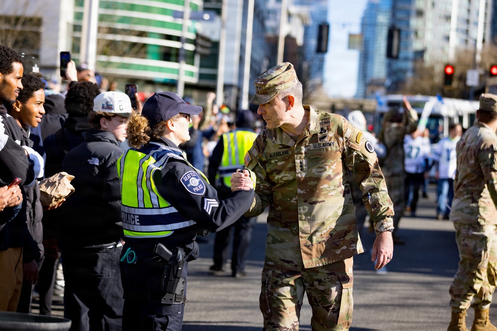 I Corps Supports Seahawks Superbowl Parade