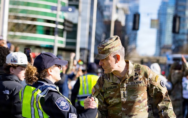 I Corps Supports Seahawks Superbowl Parade