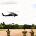 Soldiers with 13th Battalion, 100th Regiment hold slingload training at McCoy; Wisconsin National Guard Black Hawks, crews assist