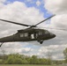 Soldiers with 13th Battalion, 100th Regiment hold slingload training at McCoy; Wisconsin National Guard Black Hawks, crews assist