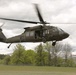 Soldiers with 13th Battalion, 100th Regiment hold slingload training at McCoy; Wisconsin National Guard Black Hawks, crews assist