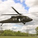 Soldiers with 13th Battalion, 100th Regiment hold slingload training at McCoy; Wisconsin National Guard Black Hawks, crews assist