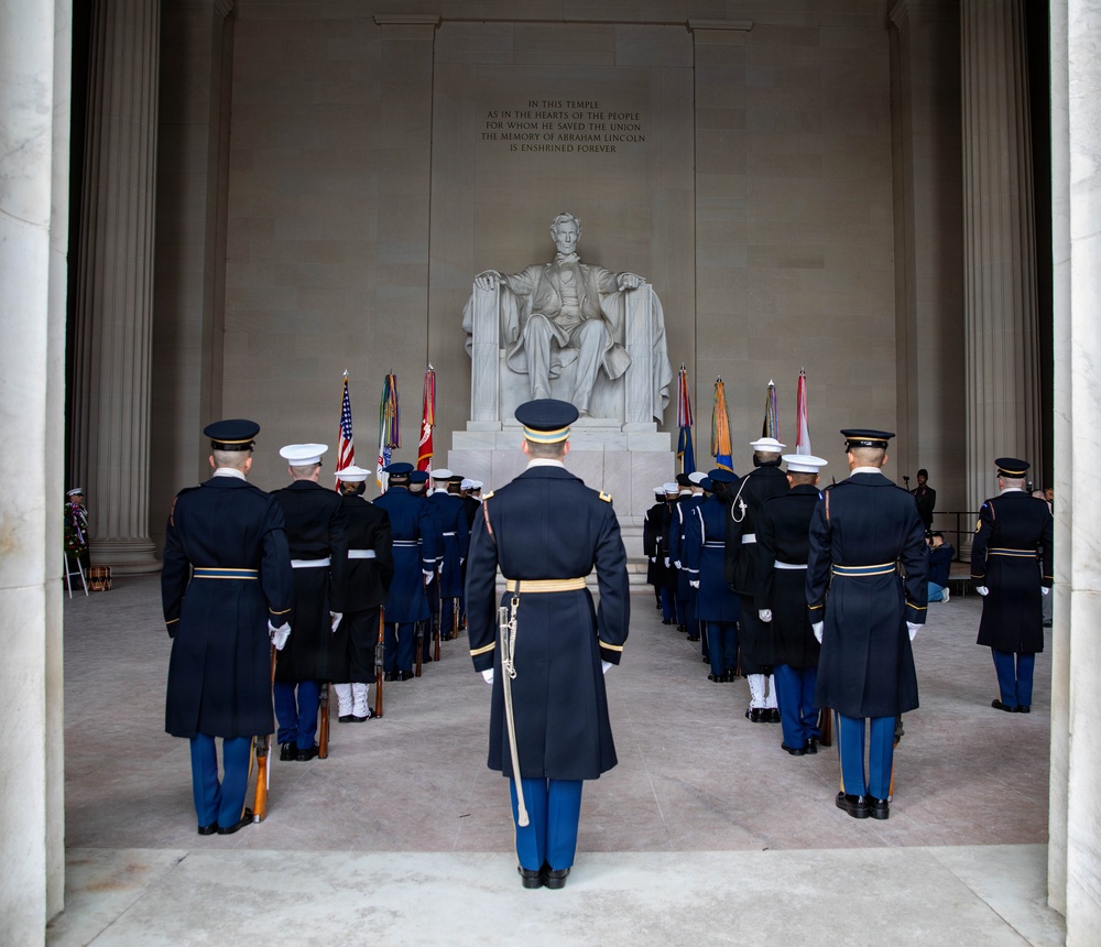 Wreath Laying at Lincoln Memorial