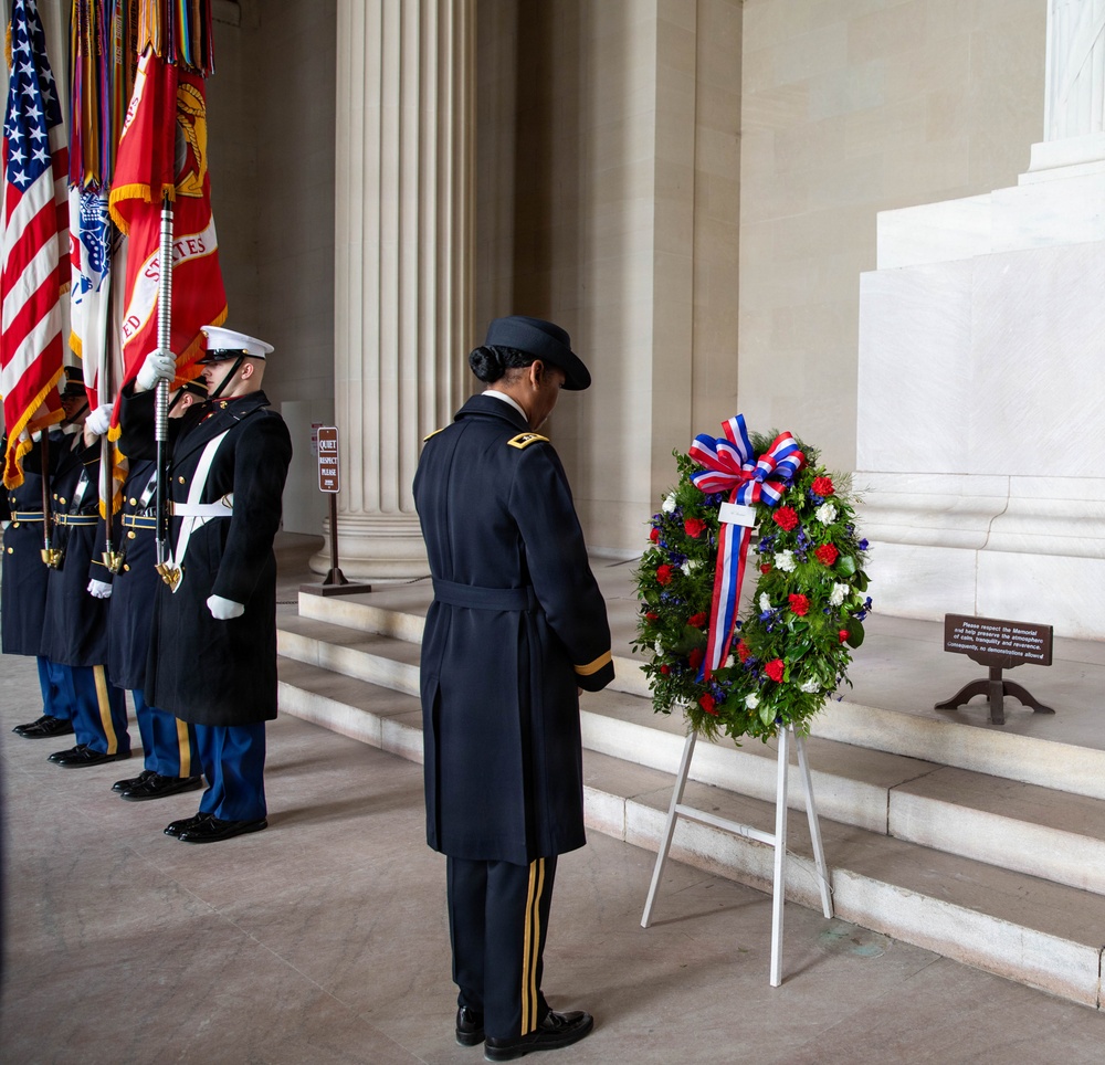Wreath Laying at Lincoln Memorial