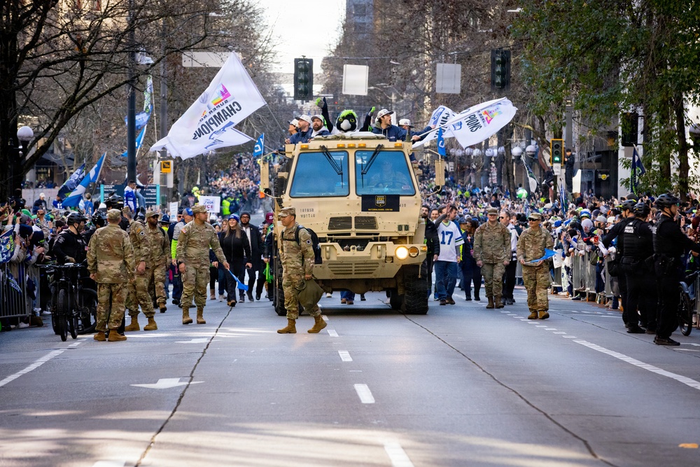 I Corps Supports Seahawks Superbowl Parade