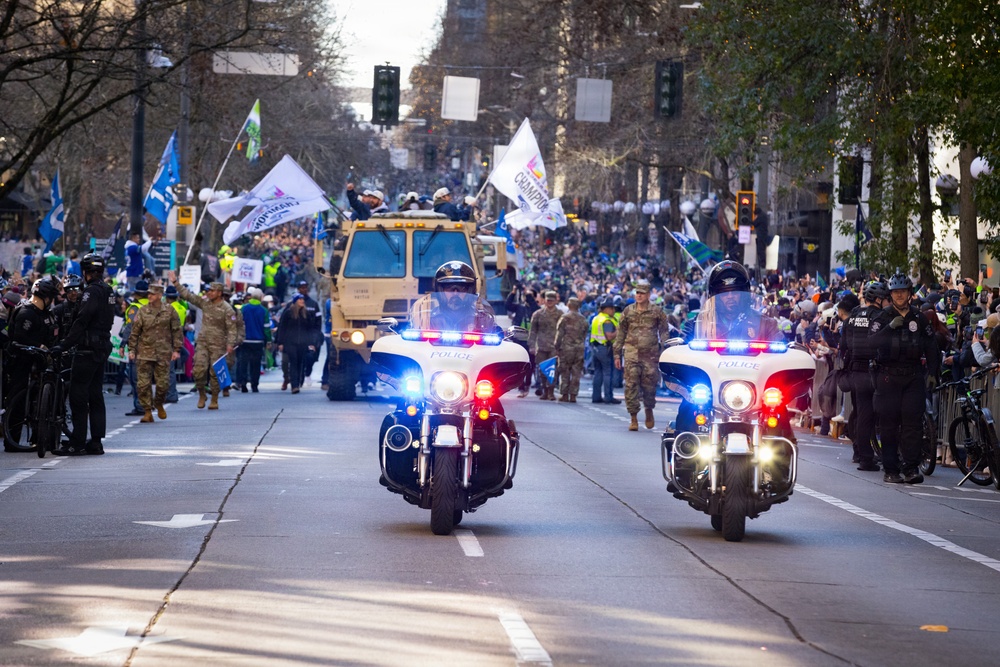 I Corps Supports Seahawks Superbowl Parade