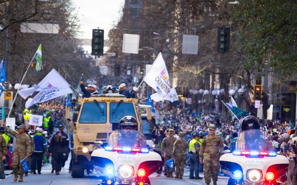 I Corps Supports Seahawks Superbowl Parade