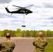 Soldiers with 13th Battalion, 100th Regiment hold slingload training at McCoy; Wisconsin National Guard Black Hawks, crews assist