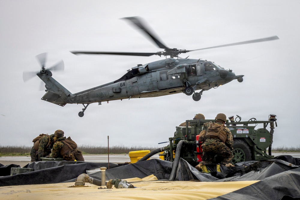 MWSS-373 and HSC-8 enhance joint expeditionary readiness during FARP training