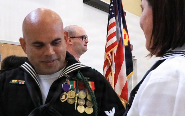 U.S. Navy veteran awarded Purple Heart at Fort Buchanan