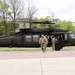 Soldiers with 13th Battalion, 100th Regiment hold slingload training at McCoy; Wisconsin National Guard Black Hawks, crews assist