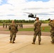 Soldiers with 13th Battalion, 100th Regiment hold slingload training at McCoy; Wisconsin National Guard Black Hawks, crews assist