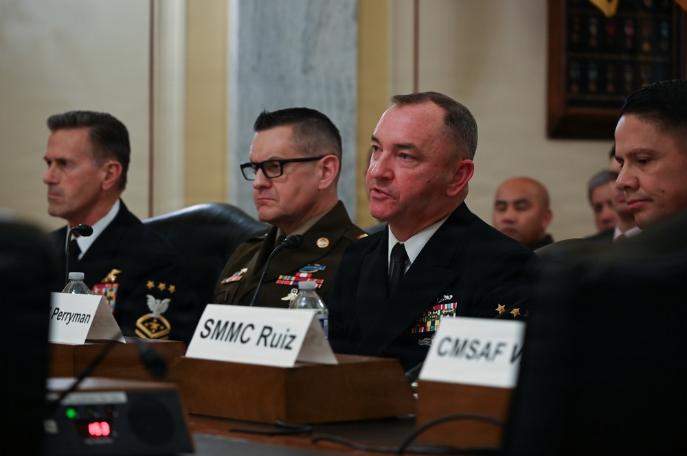 MCPON John Perryman Testifies Senate Armed Services Committee Subcommittee on Personel