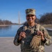 A Joint Task Force Magnolia Soldier patrols on the National Mall in Washington, D.C.