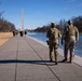 Joint Task Force Magnolia service members patrol on the National Mall in Washington, D.C.