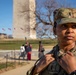 A Joint Task Force Magnolia Soldier patrols on the National Mall in Washington, D.C.