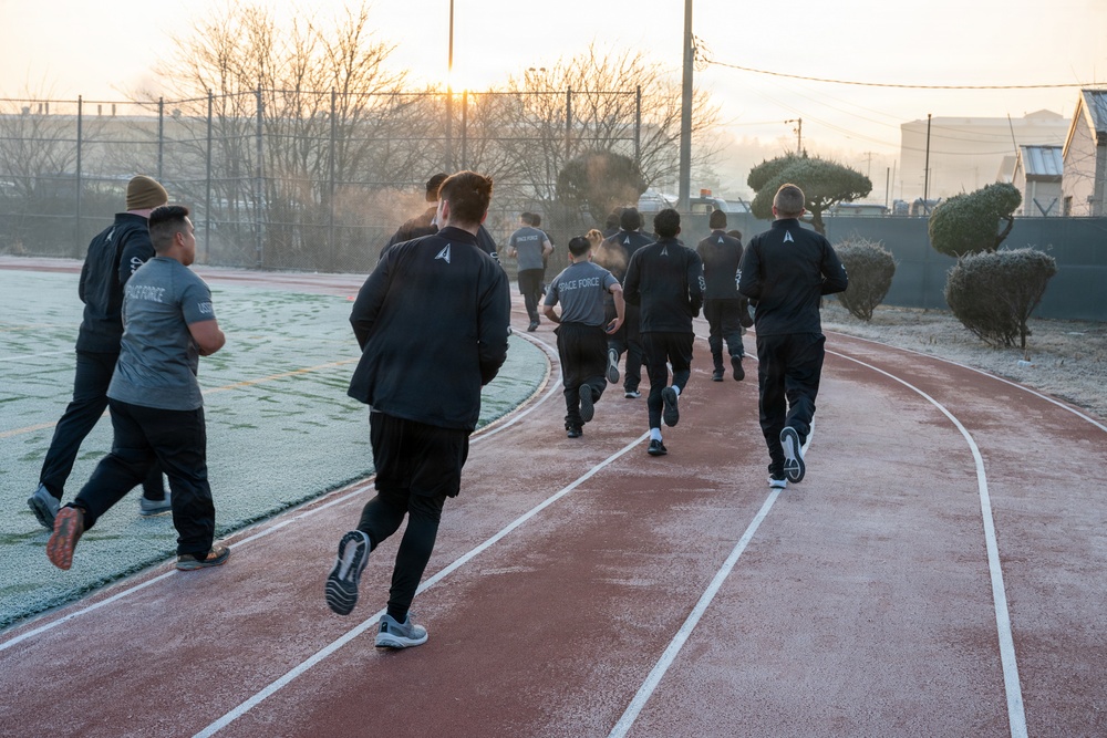 USSF Combat Forces Command CSEL joins Guardians for PT