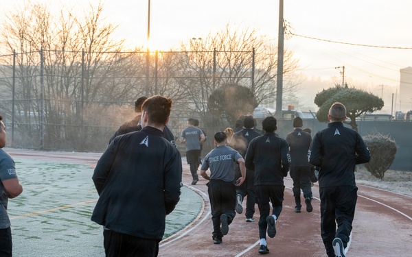 USSF Combat Forces Command CSEL joins Guardians for PT