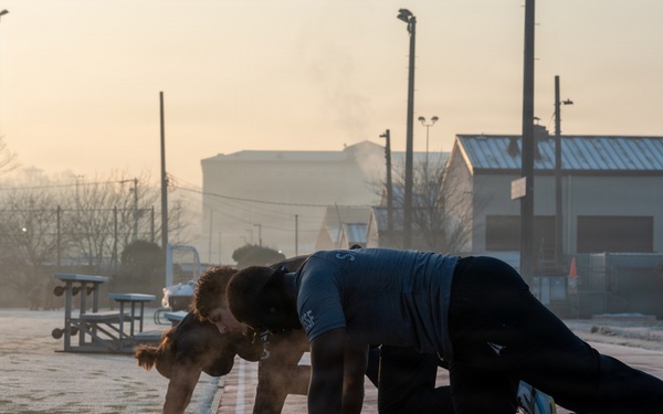 USSF Combat Forces Command CSEL joins Guardians for PT