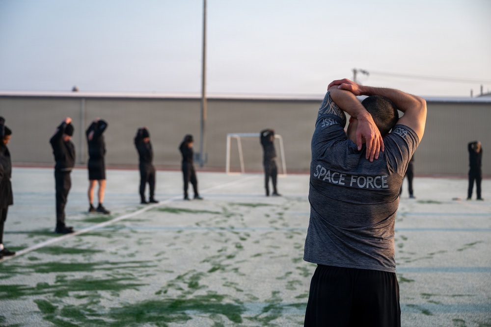 USSF Combat Forces Command CSEL joins Guardians for PT